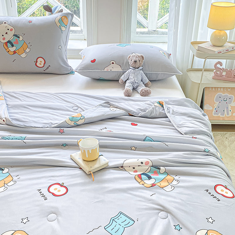 Cute Printed Cooling Breathable Nylon Spandex Coverlet Fabric - Image 3