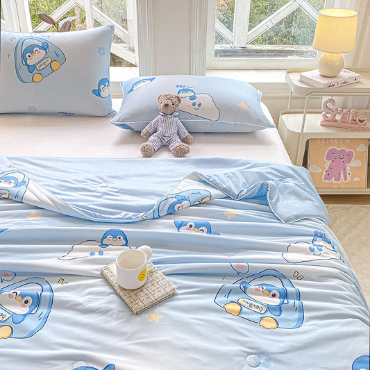 Soft Comfortable Ice Silk Touch Cartoon Pattern Sheet Duvet Nylon Spandex Fabric - Image 2