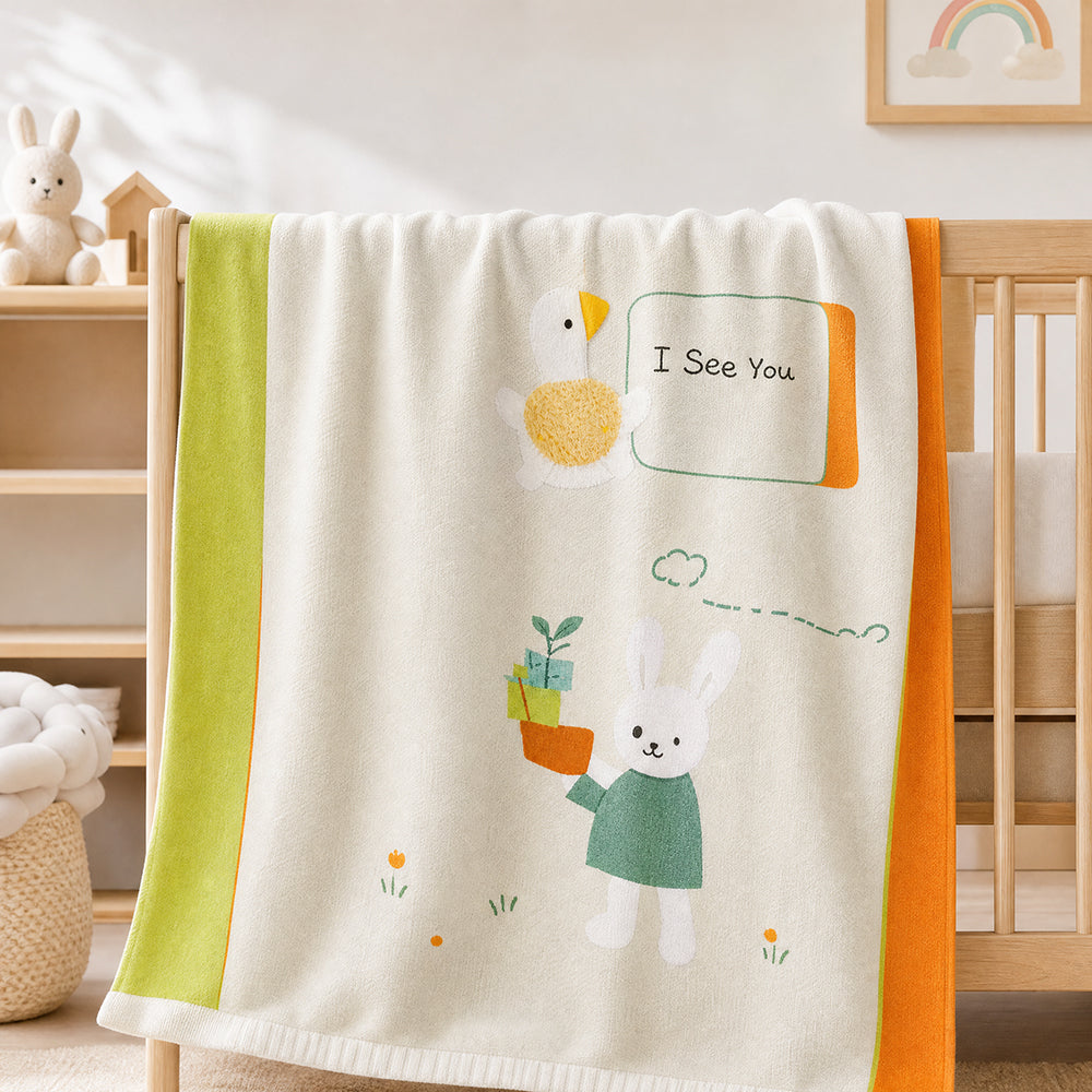 Wholesale Gentle Fine Kids Cotton Throw Blanket Fabric - Image 4