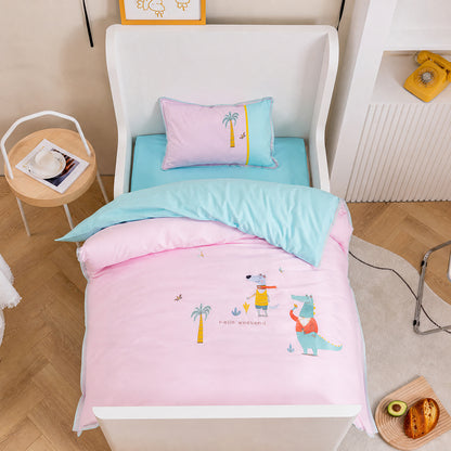  Factory Direct Custom Printed Smooth Kids Long Staple Cotton Duvet Cover Fabric - Image 4