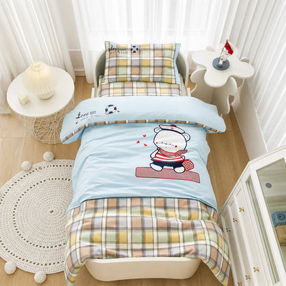  Low MOQ Dyeable Soft Washable Kids Long Staple Cotton Bedding Set Fabric - Image 1