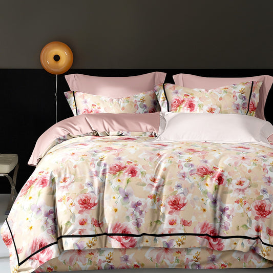 100% Cotton 4-Piece Sheet Set (200T-300T) – Ultra-Soft, Breathable & Skin-Friendly - Image 1
