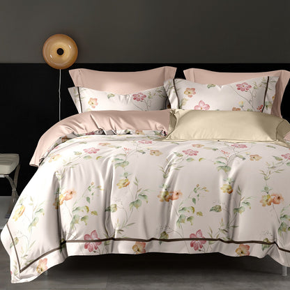 Pure Cotton 4-Piece Bed Sheet Set | High-Density 200T-300T Soft Touch - Image 4