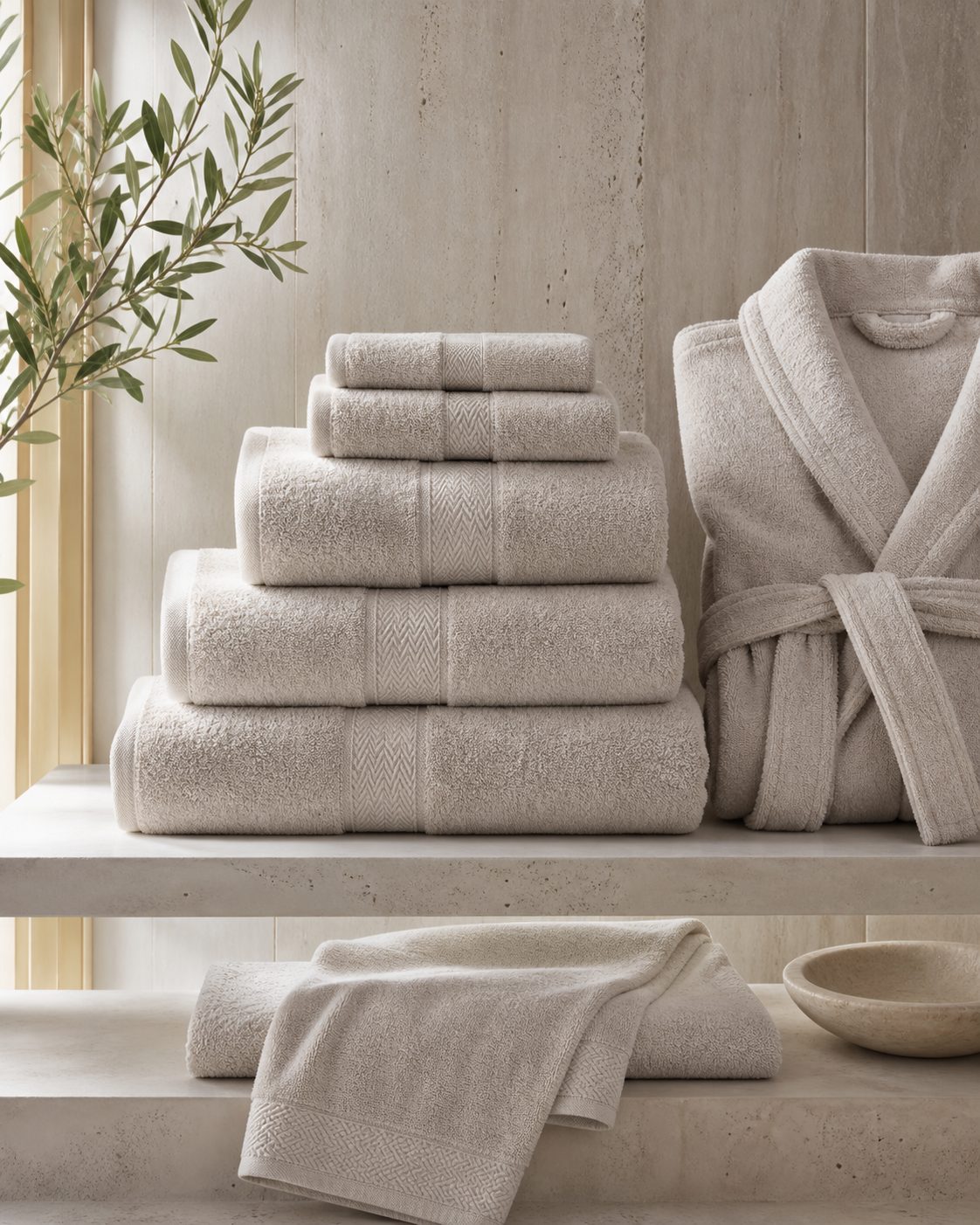 Toallas de baño y textiles para spa